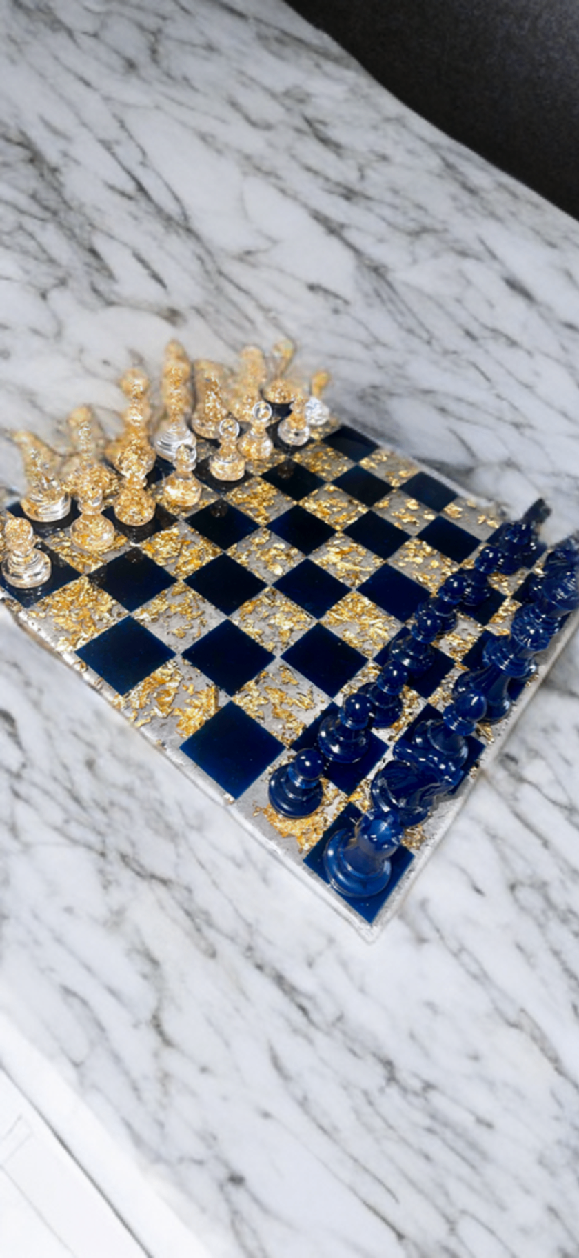 Navy & Gold Leaf Statement Board