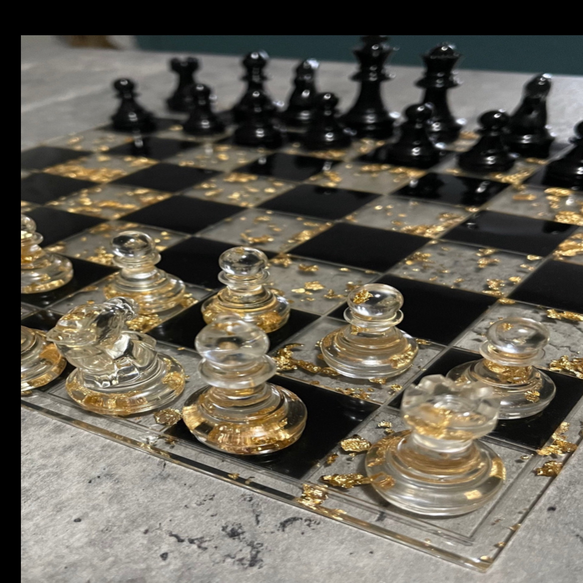 Black & Gold Leaf Luxe Board
