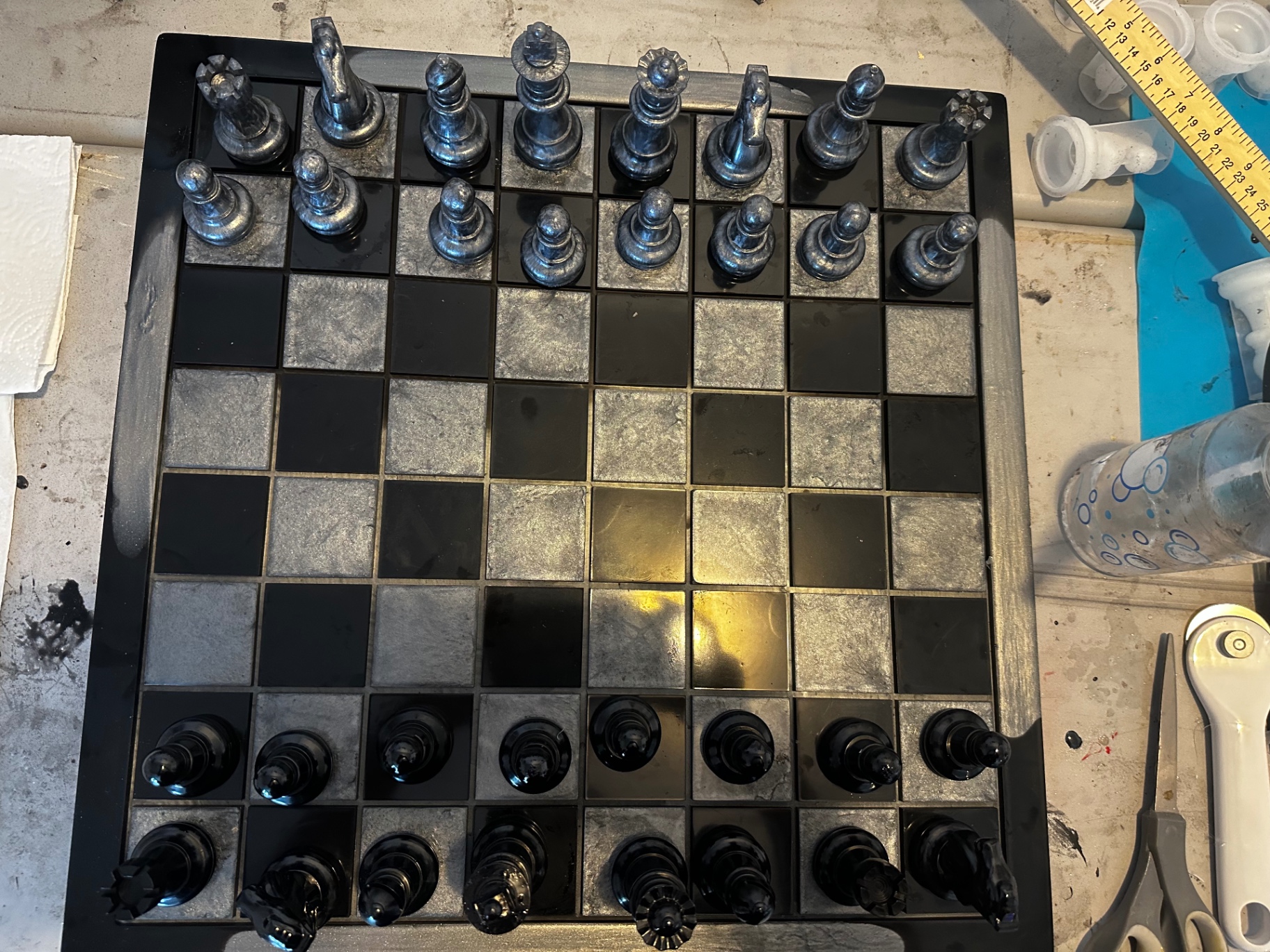Onyx & Silver Slate Board